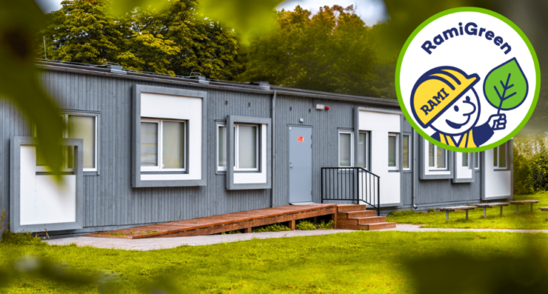 Sustainable modular building produced by Ramirent Modular Factory